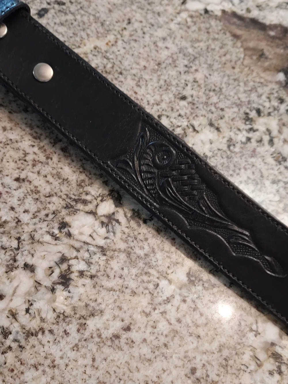 Vtg. J R Palacios Men's Tooled Belt w Intricate Braiding & Silver Conchos. Sz 42